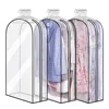 Clear Garment Cover Gusseted Closet Organizer with Hanger Hole Casual Style Plastic Suit Protector Dust-Free Breathable Fabric 1