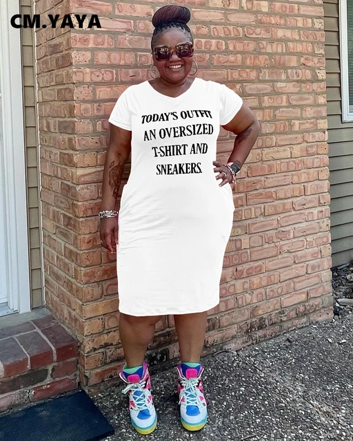 Women's Plus Size T-shirt Dress 