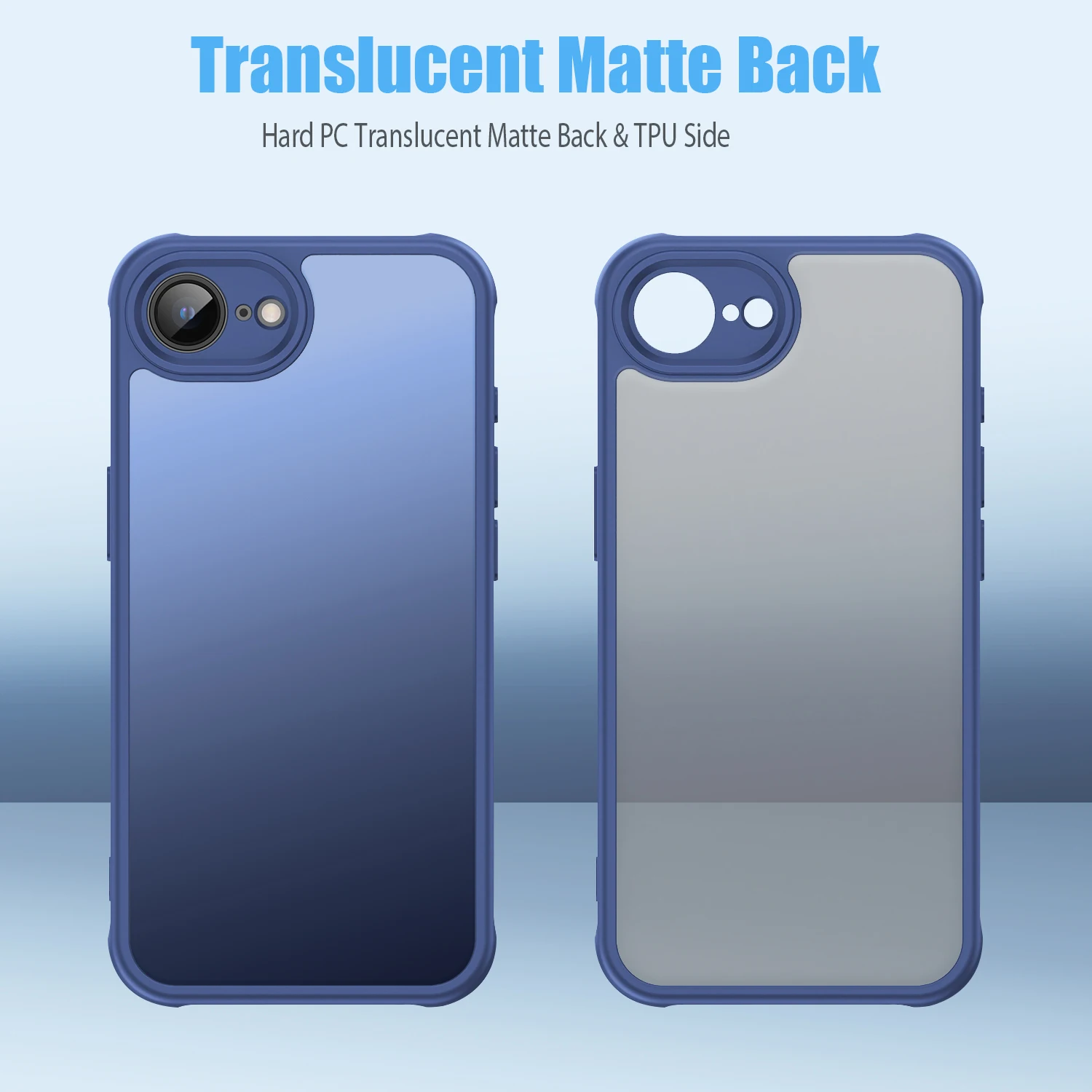Retro Shockproof Translucent Matte Phone Case with Soft Edges