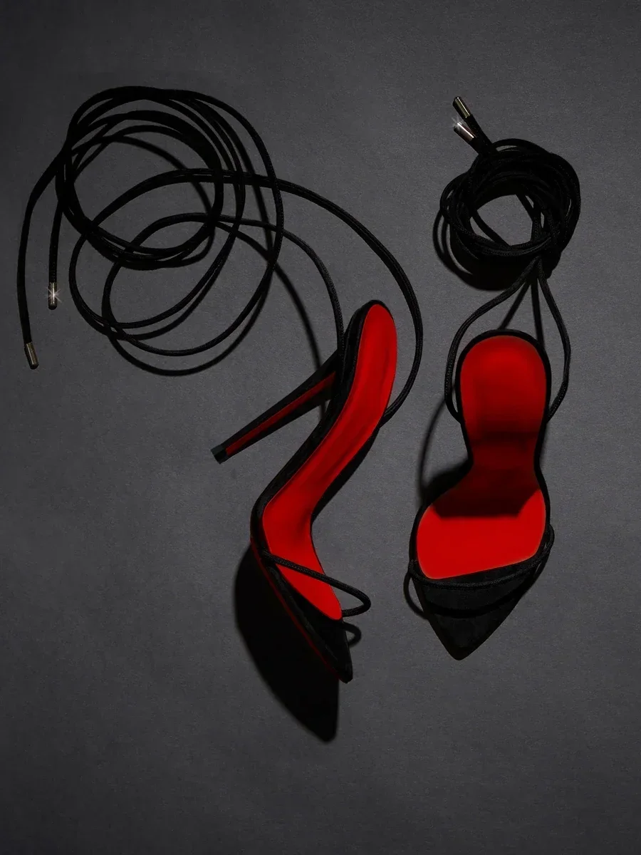 جديد 12 سنتيمتر حزام مدبب حزام نحيف مثير سوبر صندل...