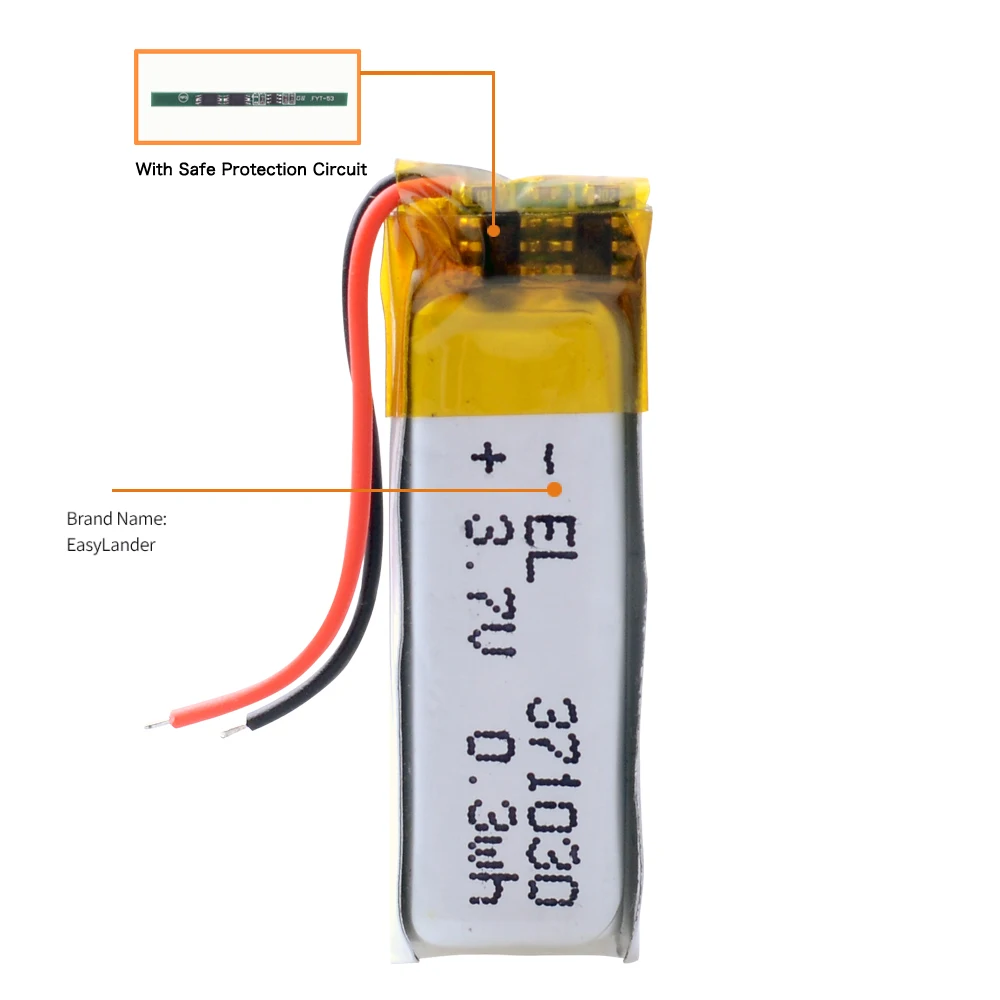3.7V 0.3wh Li-Polymer Battery For Plantronics explorer 55 bluetooth headset Bracelet Wrist toys Remote controller 401030 371030 Rechargeable Lithium Batteries