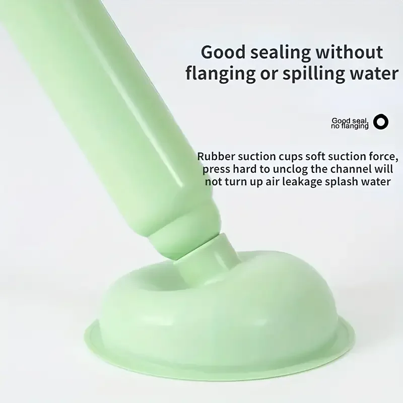 Powerful Toilet Plunger Leather Suction Cup Unclog Kitchen and Bathroom Drains 1pc