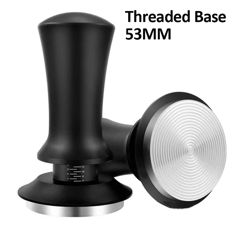 Pressa for caffè in acciaio inossidabile con base piatta, chicchi