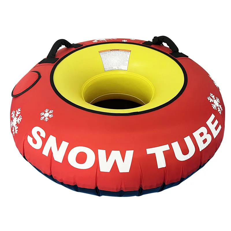 Snow Sledge 48inch / 122cm Nylon Cover Inflatable Snow Tube Sled for Winter Play Equipment Durable Bottom 1 Rider