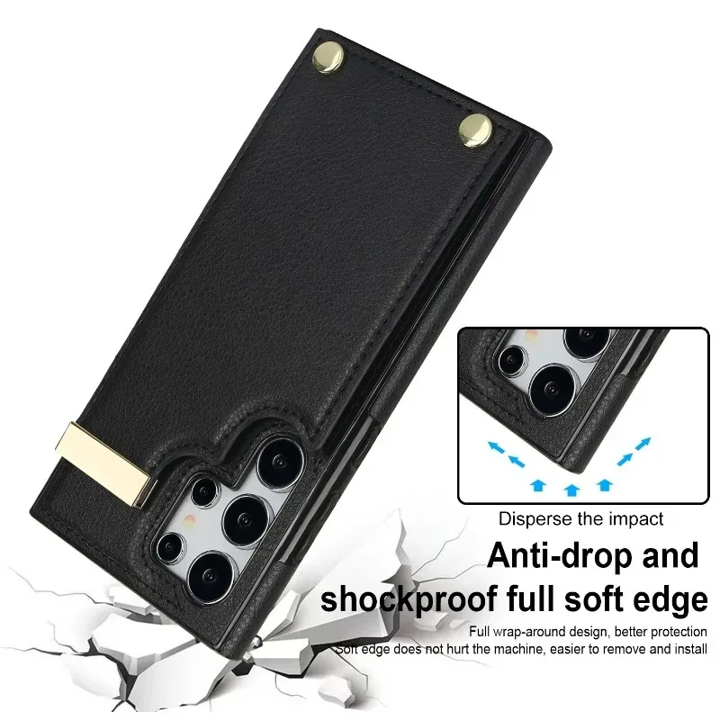 Elegant Leather Phone Case with Card Slot and Wallet Cover