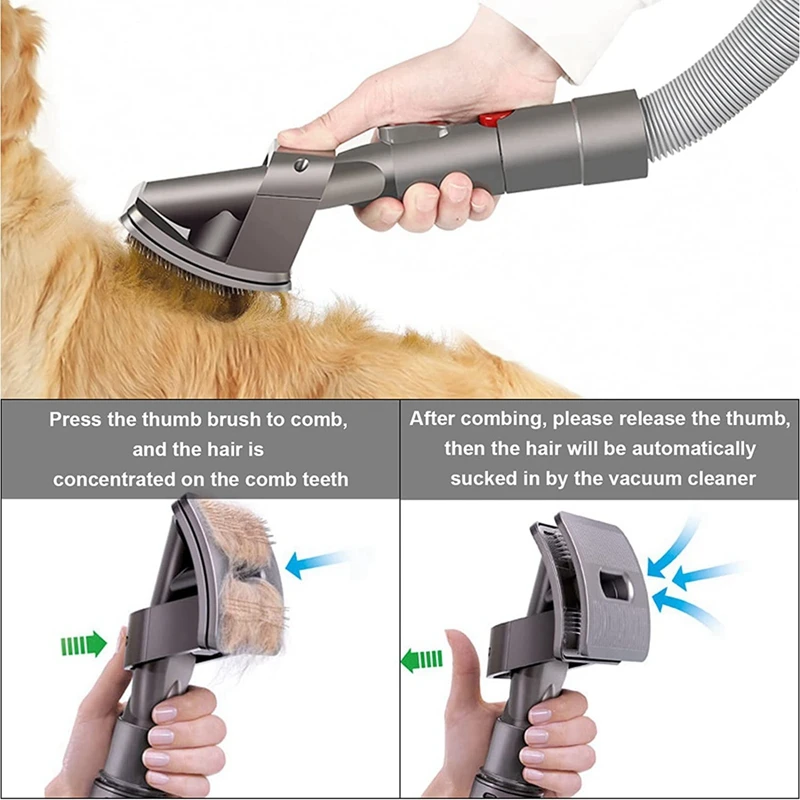 ペットブラシ　犬ブラシ　トリマーアクセサリー  ダイソン　V10 V11 対応 掃除機ブラシアダプターペット新郎ツール犬ブラシツールダイソン