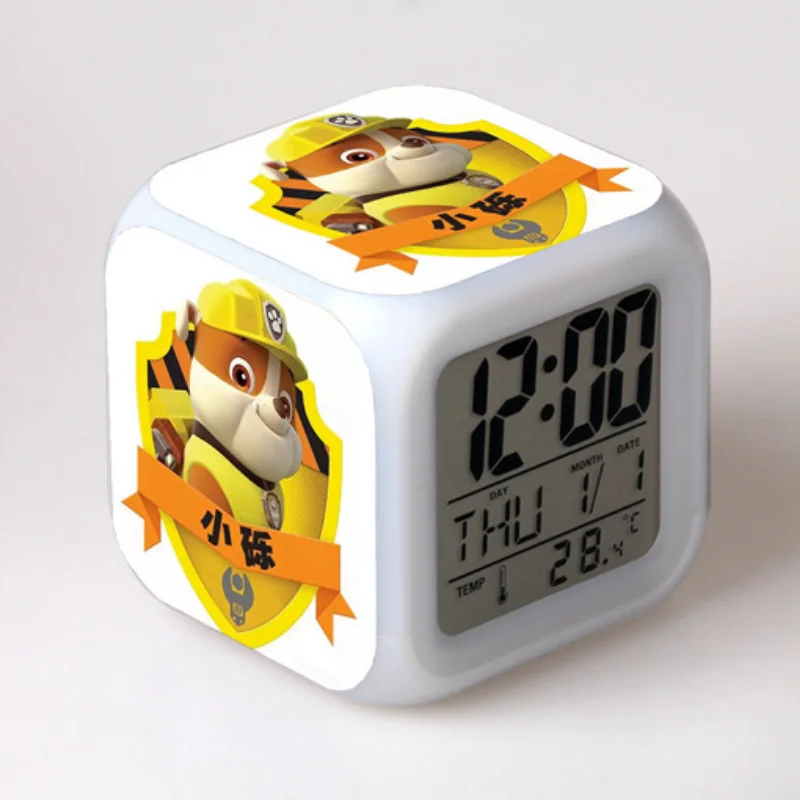 Paw Patrol-Réveil numérique LED Chase pour enfants, horloge lumineuse  rétro, décor de table de bureau, fonction Snooze, outils de bureau, nouveau  qualifié