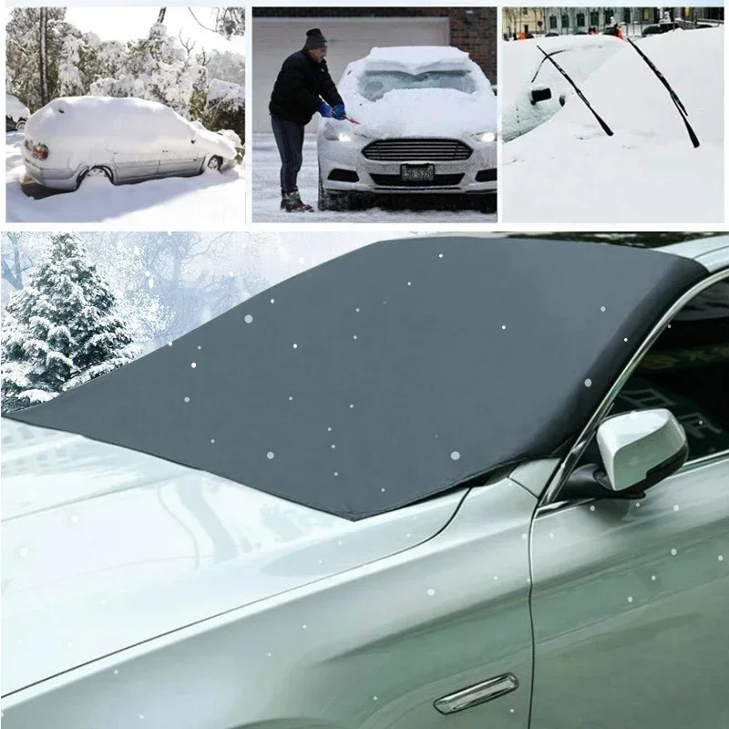 Car Snow Shield Sunshade Cover Car Windshield Snow Sun Shade Waterproof Protector Automobile Magnetic Cover Car Front Windscreen