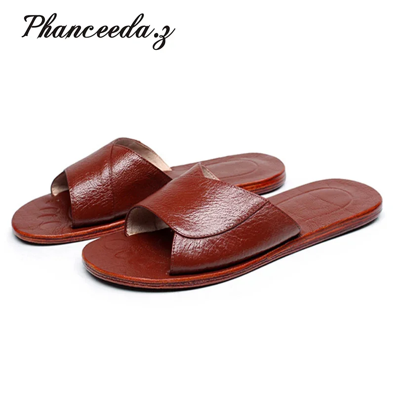 

2024 Shoes Women Sandals Fashion Flip Flops Summer Style Flats Solid Slippers Brown Sandal Flat Free Shipping Size 6-10