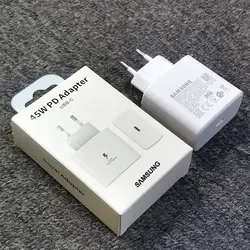Super Fast 45W USB - C Charger Adapter with Cable by Samsung - White - Charger Only
