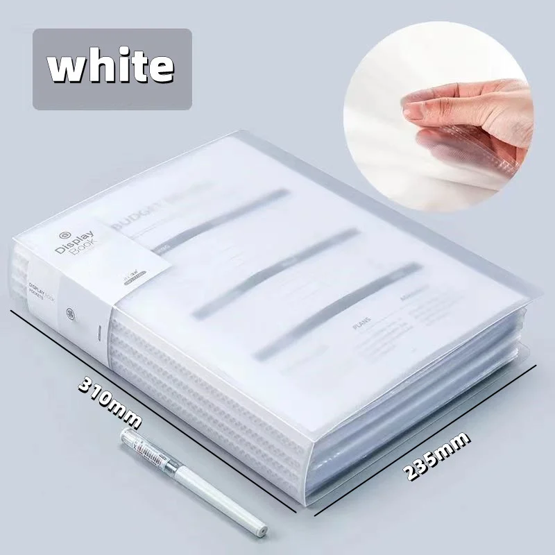 A4 Large Capacity Transparent Folder Paper Storage Multi-layer File Management Clear Book Stationery file folder,transparent folder,transparent storage bag
