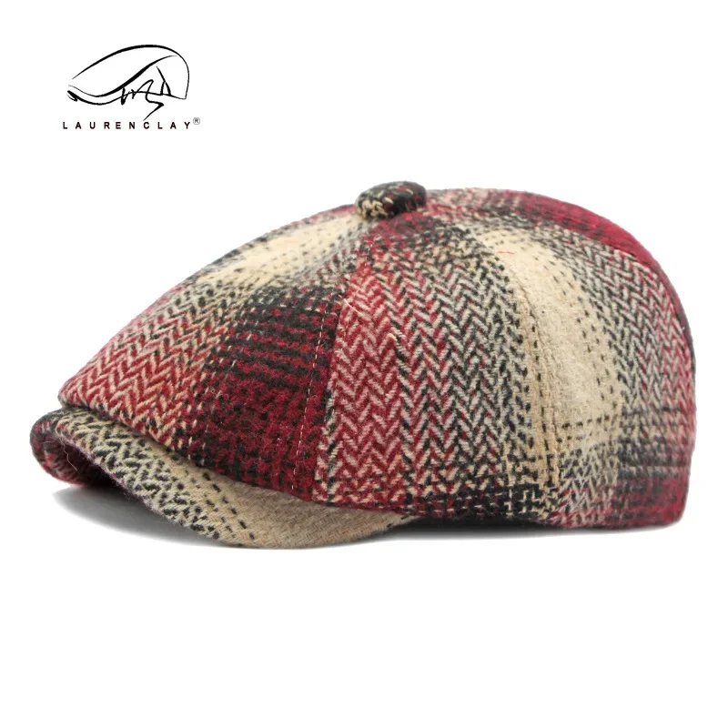 Newsboy Hats for Men Women Vintage Classic 8 Panel Wool Blend Ivy Driving Cabbie Caps Berets