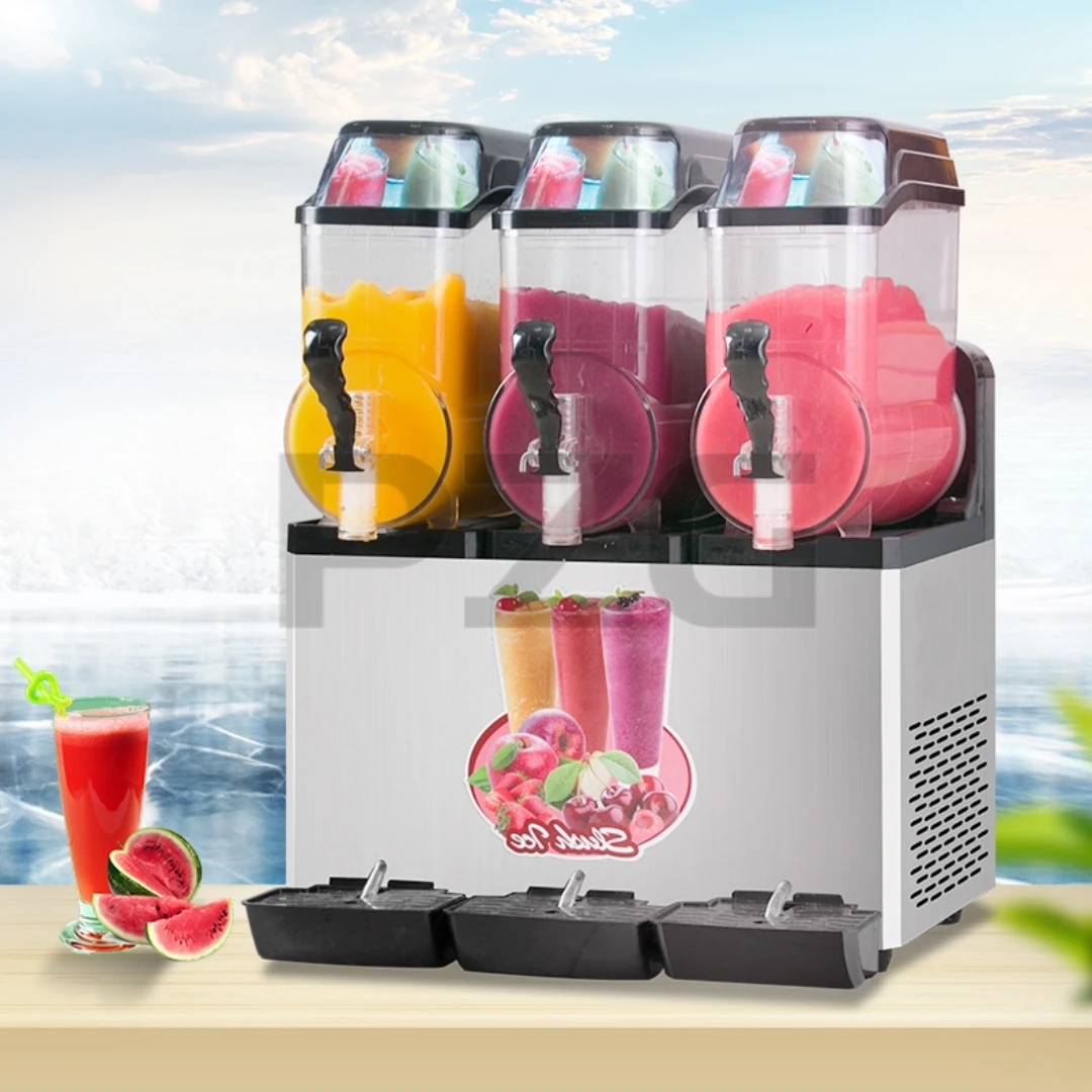 Commercial 3*12L Ice Cream Slash Soda Pupi Fruit Snow Bras Small Slush Machine Margarita Slush Maker Frozen-coke-machine 3