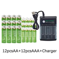 NEW1.5V Alkaline Rechargeable Batteries Set: AA 9900mAh & AAA 8800mAh with USB Charger, Free Shipping for Remote/Toy/Camera - Image 4