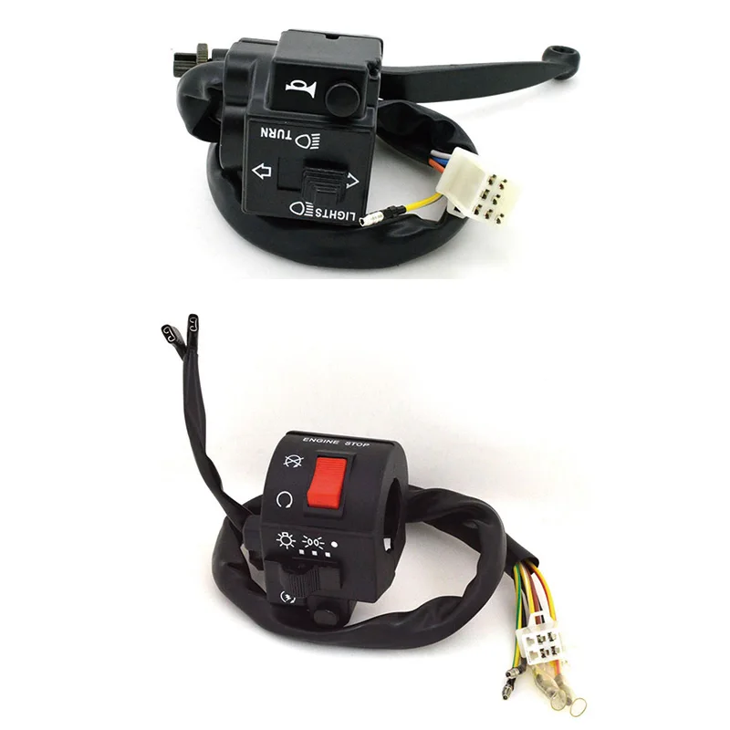 MotorcycleHandlebarControlSwitchesAssyStartTurnSignalSwitchButtonWithWiringHarness