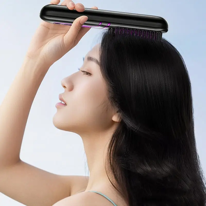cordless hair straightener 200 Million Negative Ion Hair Straightening Brush with LED Temperature Display Hot Comb Hair Styling