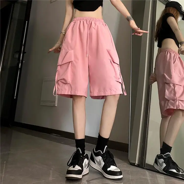Sports shorts women's summer wide-leg casual quick-drying overalls five points
