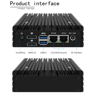 Apparecchio firewall Mini PC Intel Celeron N5105 J6413 2x LAN 2.5G i226V Scheda di rete Router morbido Pfsense OPNsense GK Computer 1