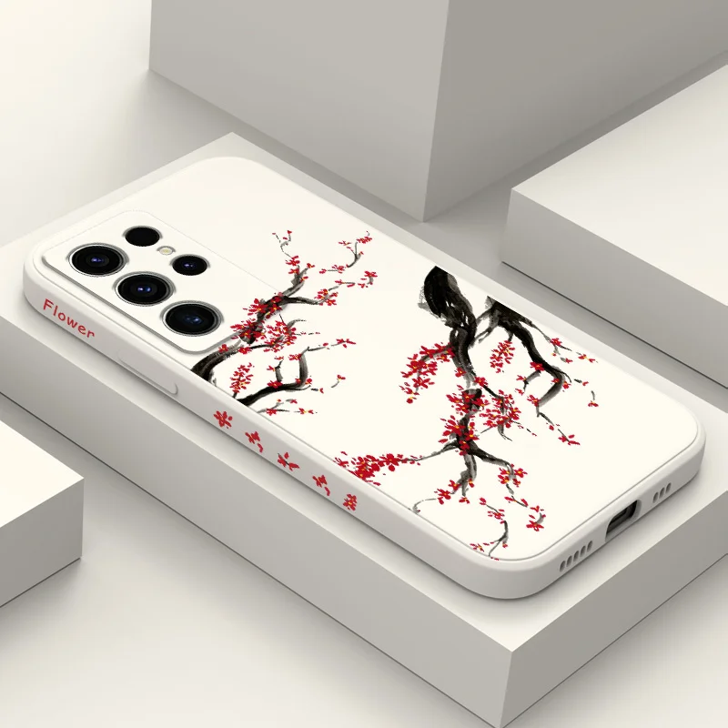 Elegant Cold Plum Snow Phone Case – Sleek and Stylish Protective Cover