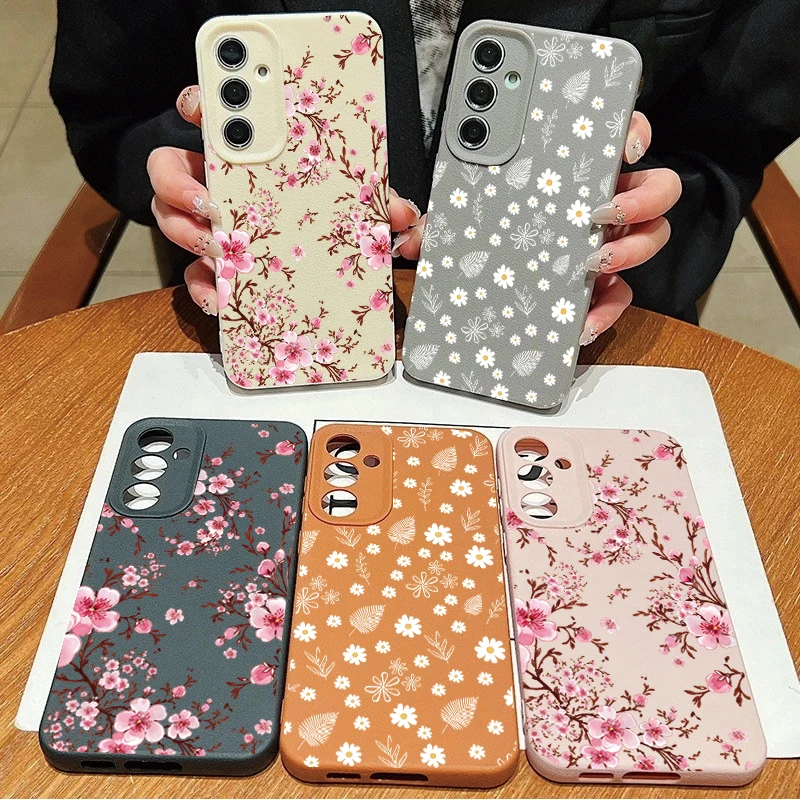 Elegant Daisy Blossom Leather PU Phone Case Cover