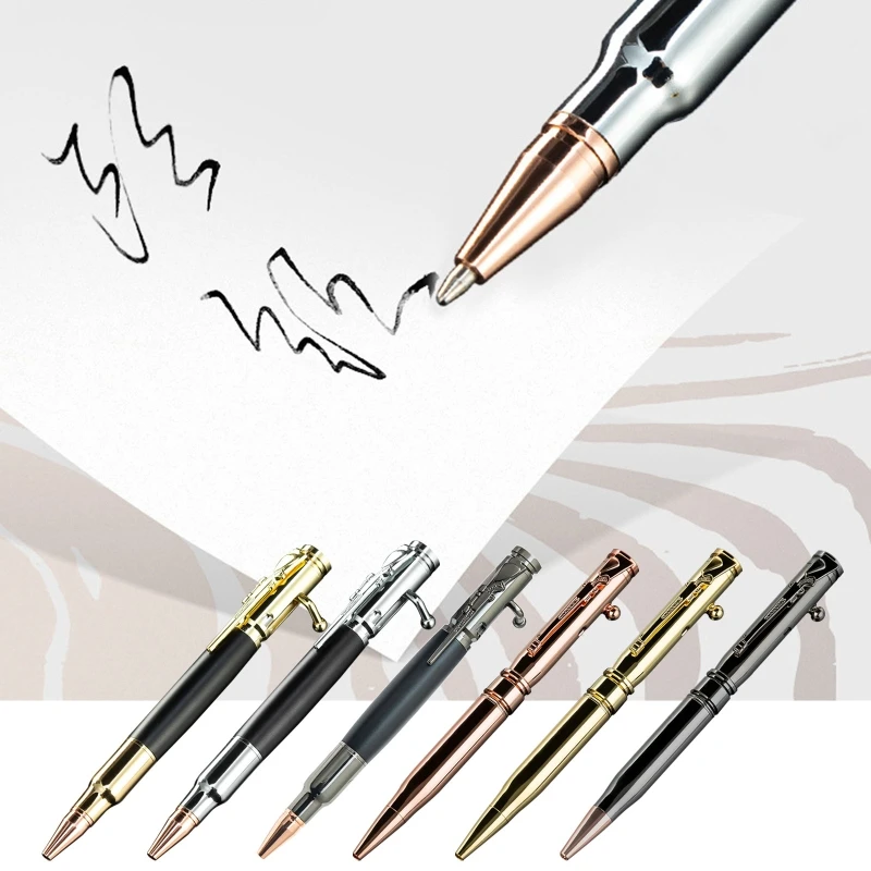 Bolt Action Pen Penna A Sfera In Metallo Penna Per Scrittura Gel Penna A Inchiostro 1.0Mm Punto Medio Per Studenti Insegnante Manager Avvocato Insegna