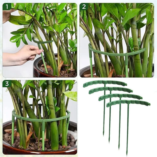 2/4 db Növényi Tartóhalom Halom Állvány Mászás Virágok Termelés Félkör Üvegházak Elrendezése Rögzítő Rúd Tartó Kert Bonsai Szerszám - Image 4