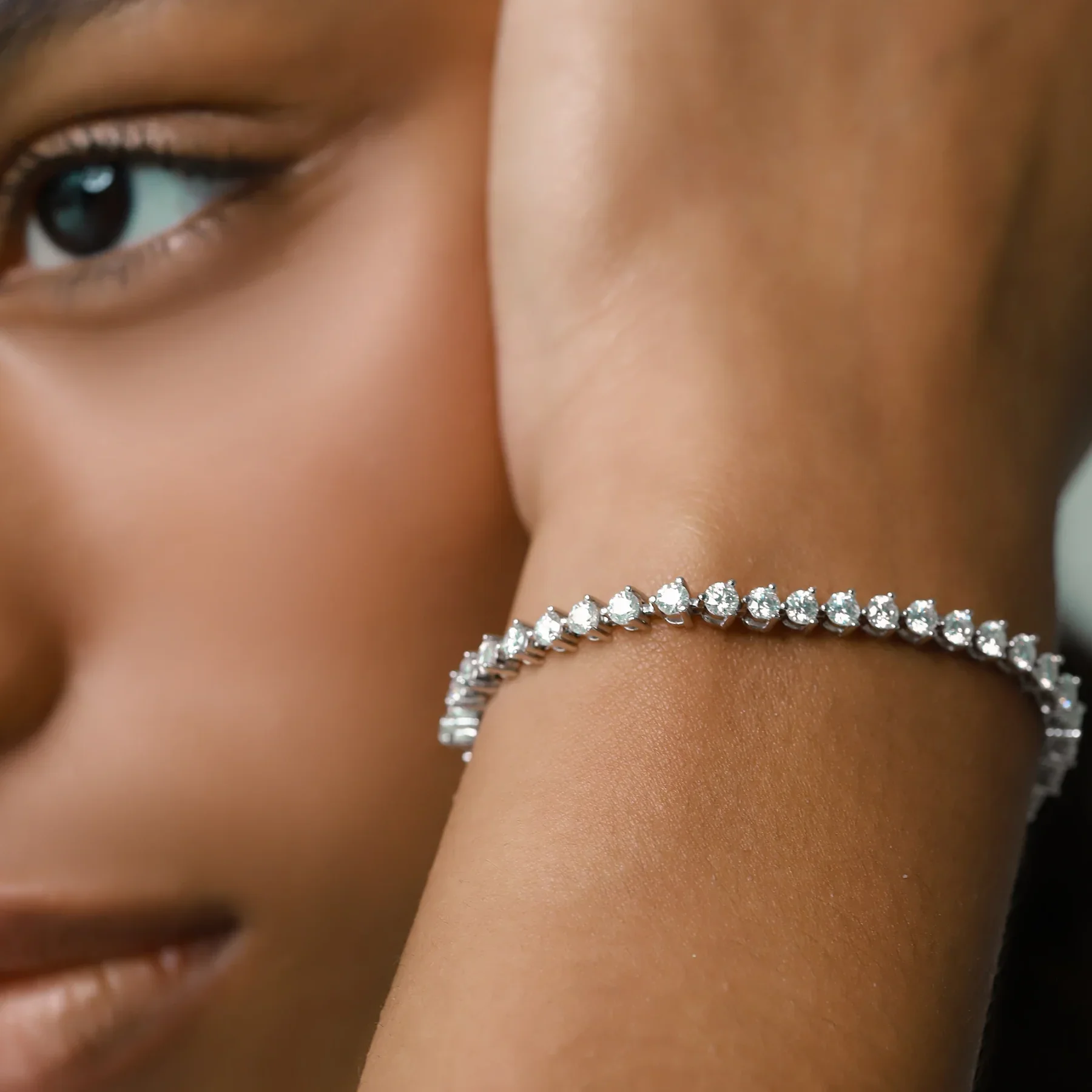 専用ページ　ブレスレット3点 3mm D Color Moissanite Diamond Tennis Bracelet Gra Certified