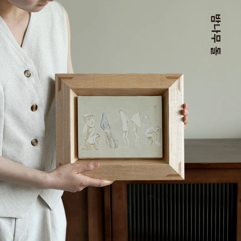 소박한 나무 사진 액자 벽 장식 호텔 거실 사무실 장식 그림 샘플룸 창의적인 나무 장식