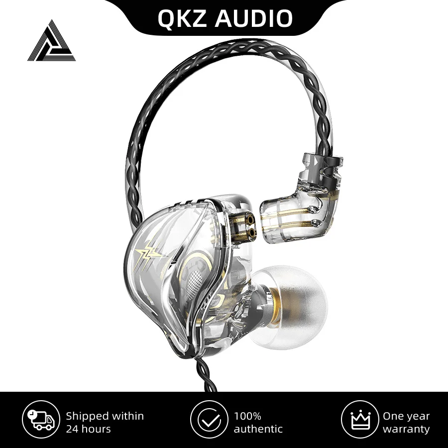 Оригинальные Медные Проводные Hi-Fi наушники QKZ ZXT с драйвером спортивные для бега
