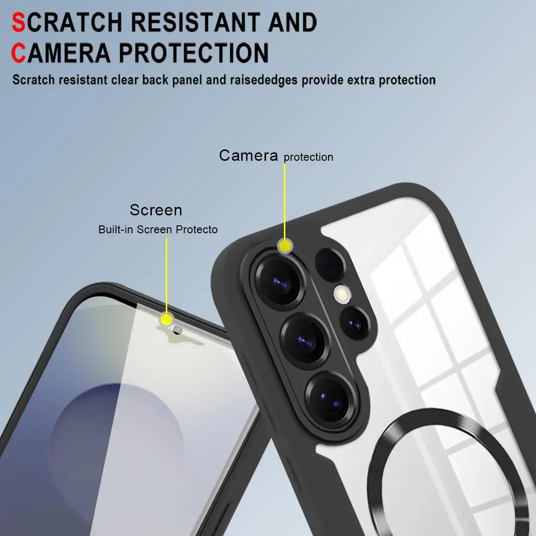Transparent 360-Degree Protective Phone Cover with MagSafe Compatibility