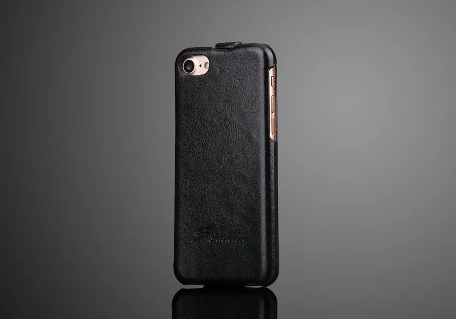 Genuine Leather Vertical Flip Luxury Phone Cover Case