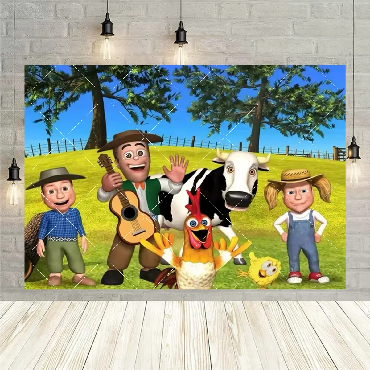 Green Grass Farm Party Decoration Backdrop for Kids' Birthday or Baby Shower