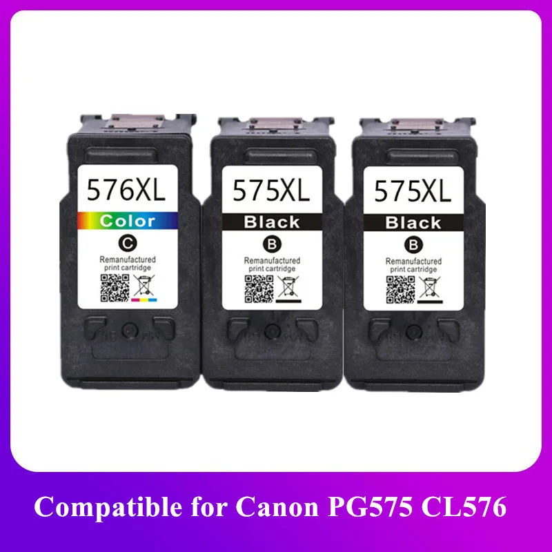 Remanufactured 575 XL 576 XL PG575 CL576 PG-575 CL-576 Ink