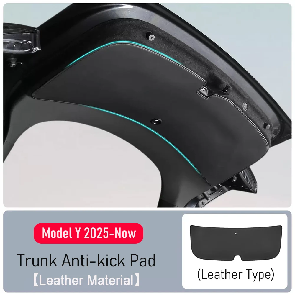 For 2025 2026 Tesla Model Y Juniper Trunk Mat PU Cargo Liner Felt Protective Pad Model Y Premium Trunk Tailgate Mats Accessories