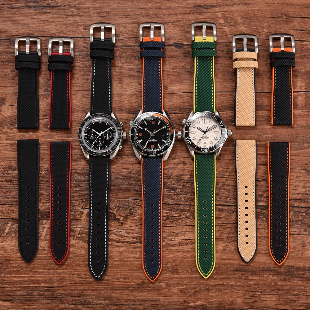 Waterproof Canvas Nylon Rubber Strap for Men's Accessories, Available in Multiple Sizes