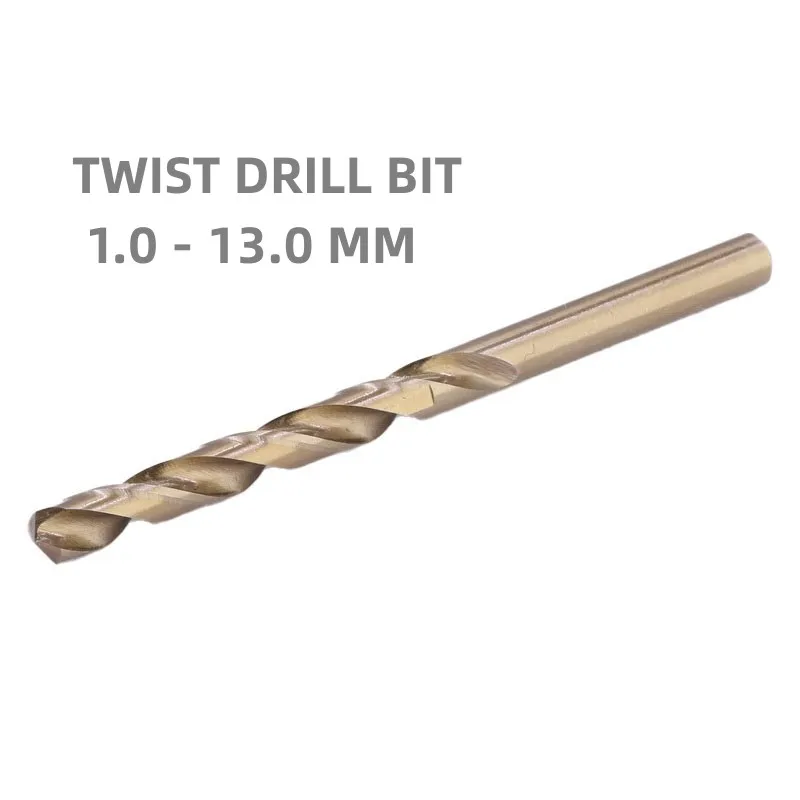 

1.0 - 13.0 MM Cobalt Coated Straight Shank Standard Length HSS M35 High Speed Steel Drill Bits Set CNC Drilling Cutter