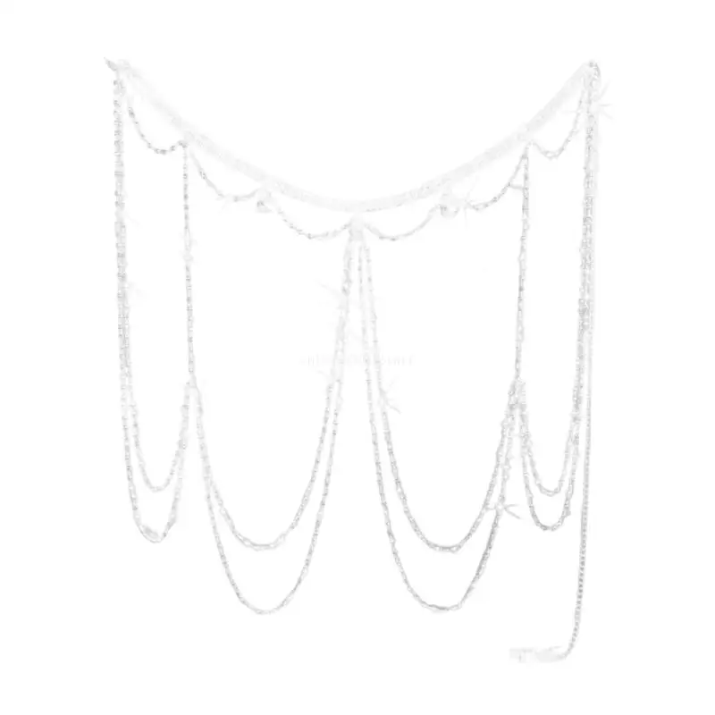 

Elegant Diamond Chain Tassels Body Chain Bride Wedding Light Luxury Dress Shoulder Chain Must Have Accessory Jewelry Dropship