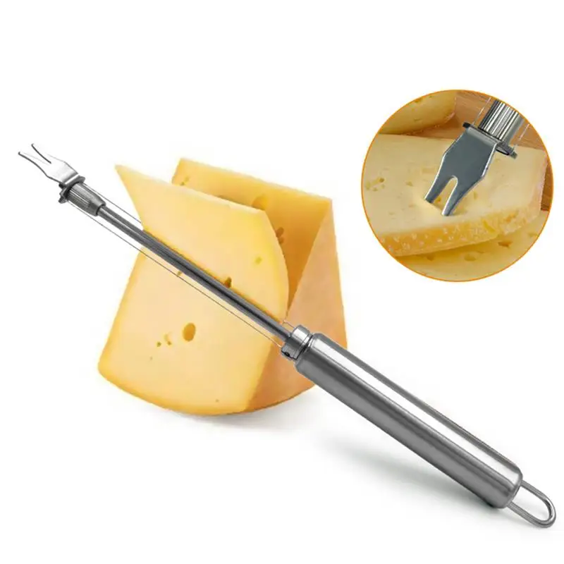 Stainless Steel Cheese Board Double Wire Cheese Slicer Adjustable Butter Wire Cutter Kitchen Tools