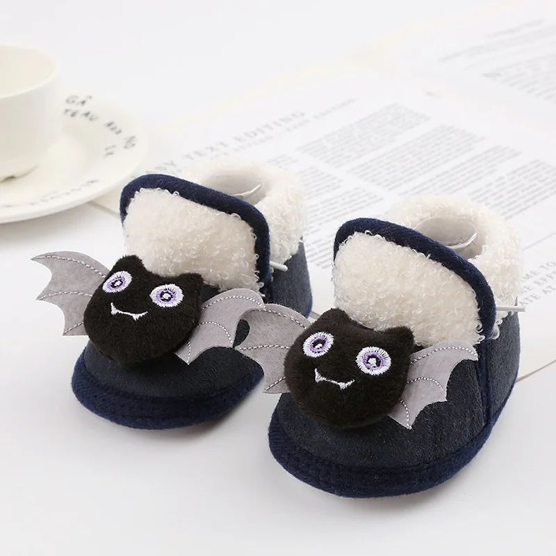 Boys And Girls Winter Cartoon Padded Cotton Shoes Newborn Non-Slip Soft-Soled Snow Boots Baby Warm Walking Shoes 1