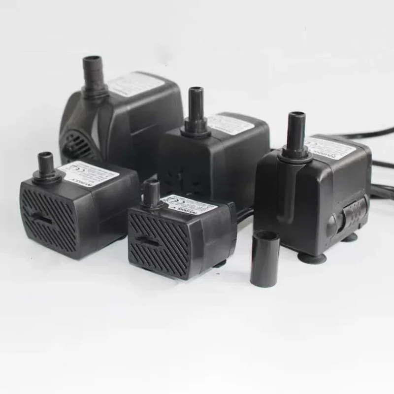 Ultra Quiet Fountain Pump Fish Tank Water Pump with LED Light for Garden Rockery Fountain Fish Air Aquarium Decoration water pump aquarium water pump fish tank pump