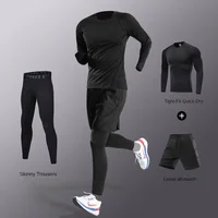 3-7Pcs Men's Ice Fiber Quick-Dry Running Fitness Full Set/Suit Tracksuit For Marathon, Training Cycling，Jogging,Gym， sweatpants - Image 5