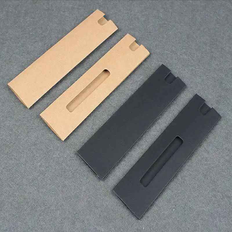 Stationery Box 40Pcs Pen Box Gift Sleeve Packaging Single Fountain Holder Pouch Sleeves Ballpoint Cardboard Empty Case Paper Kraft