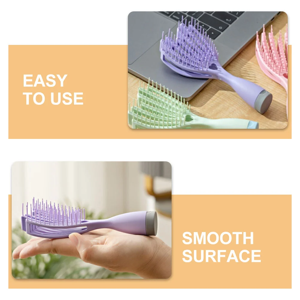 Dual Purpose Hollow Comb Curl for Curled Hair Brush Women Travel Polypropylene Detangling 2