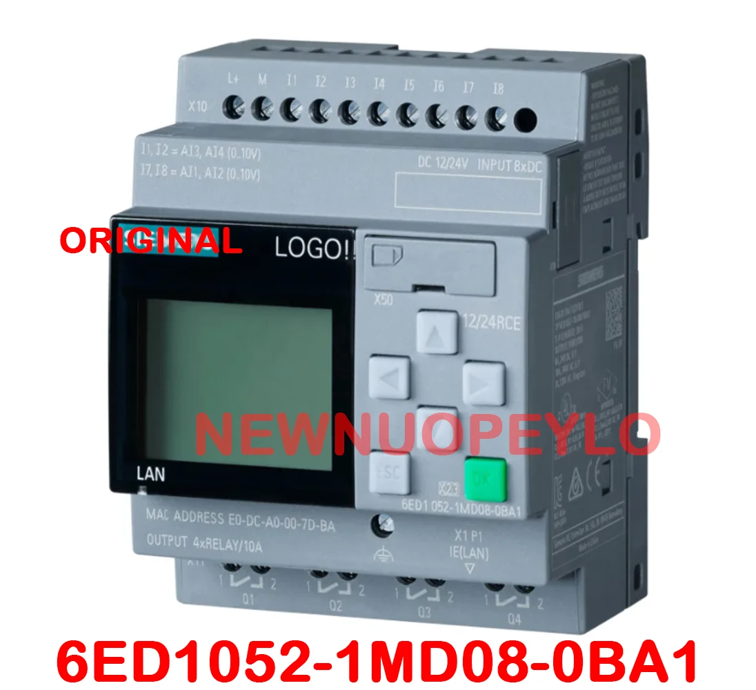 

Nuovo Originale 6ED1052-1MD08-0BA1 Nuova Versione LOGO 12/24RCE Con Modulo Display 12/24V DC/relè 8 DI 4AI