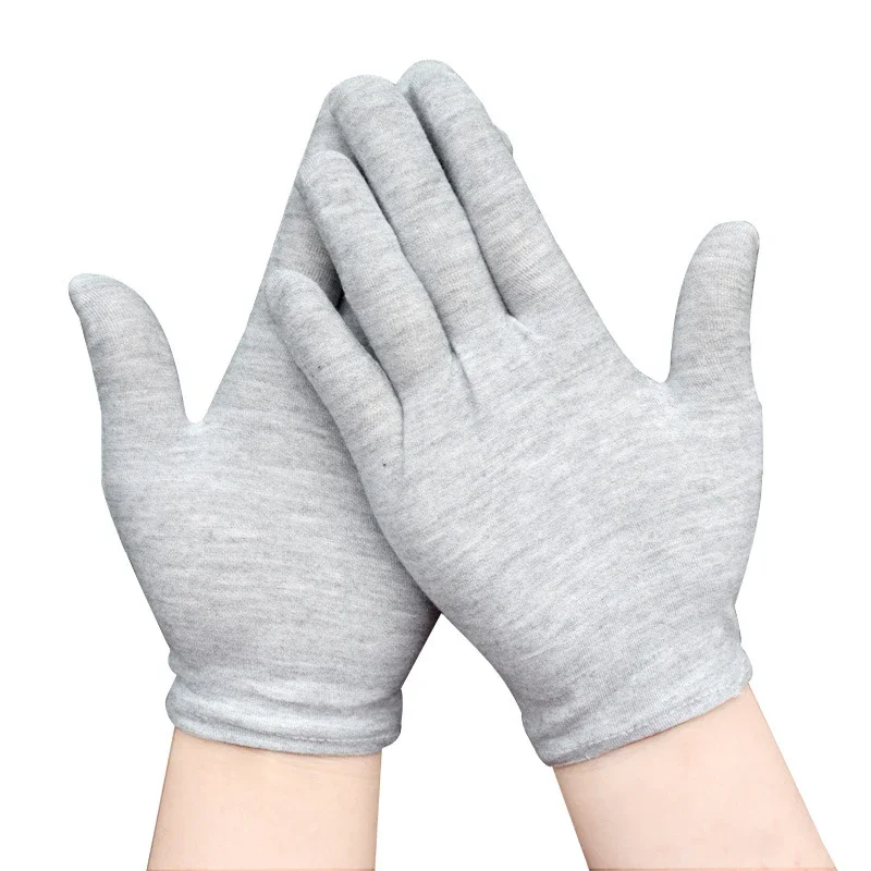 Black Cotton Gloves Women Men Mittens Hand Gloves Full Finger Household Kitchen Laboratory Cleaning Food Baking Tool