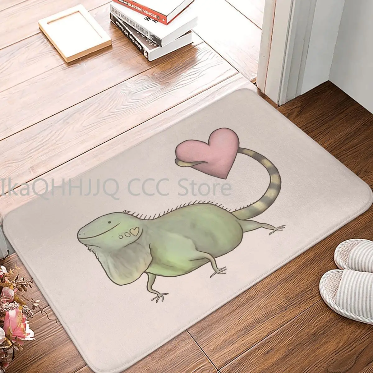 

Нескользящий Придверный коврик Iguana Love You, коврик для кухни в гостиной, уличный ковер, декор с узором в помещении