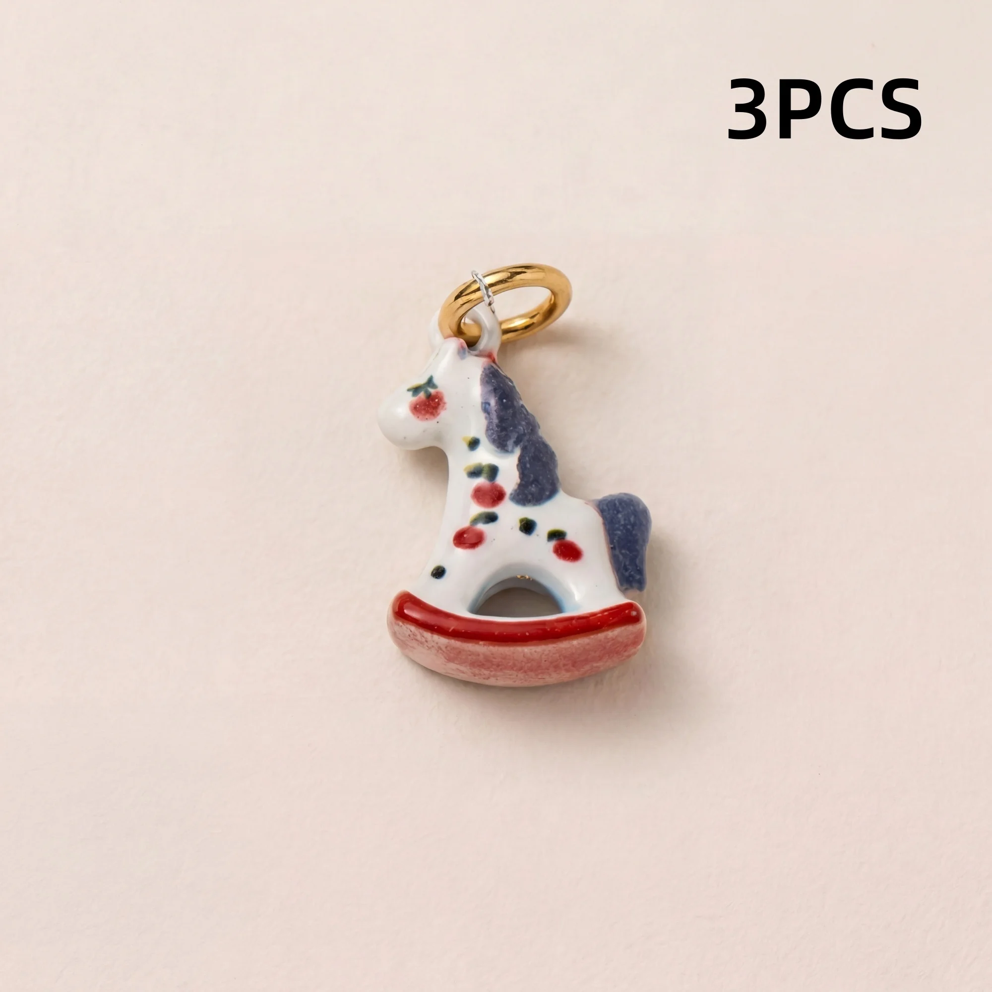 3 Stück Einfache Neue Natur-Serie Pilz Blume Hund Hase Pony DIY Anhänger Charms für Schmuck – Detail 5