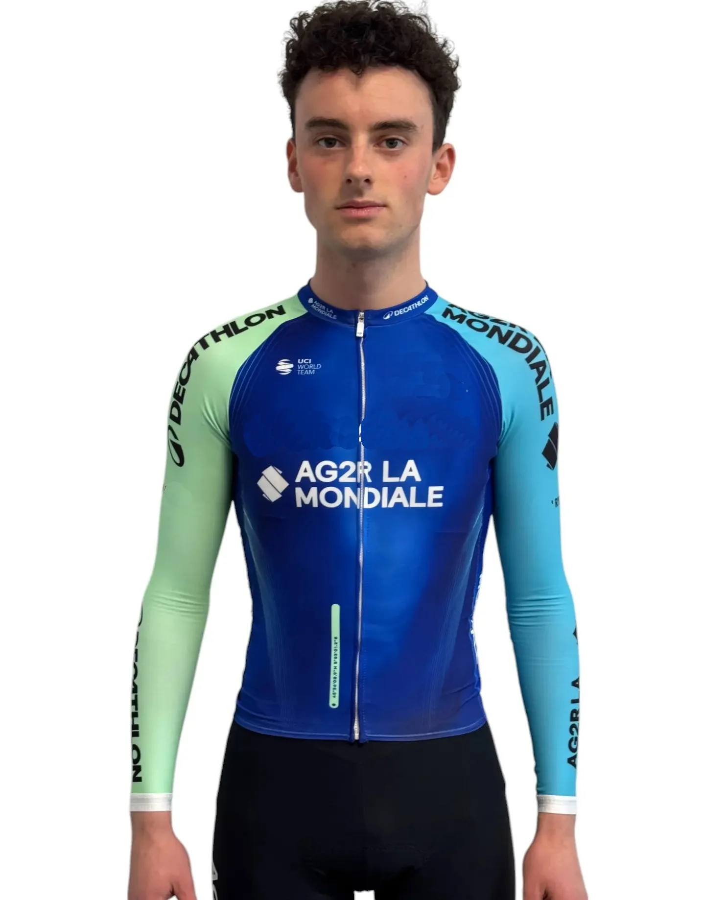 SPRING SUMMER AG2R TEAM BLUE ONLY LONG SLEEVE CYCLING JERSEY CYCLING WEAR ROPA CICLISMO SIZE XS-4XL