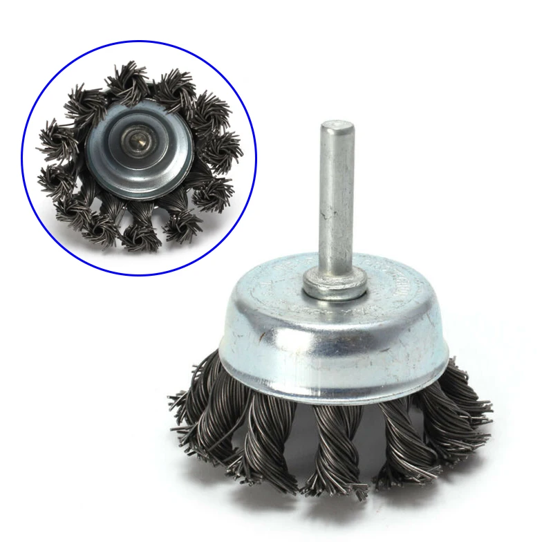 Wire Wheel Joint Knotted Cup Wire Brush Rotary Crimp Cup For Drill Angle Grinder For Die Grinder Metal Rust Removal Polishing 2