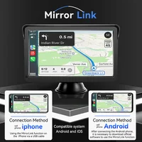 VENBES 7 "autoradio Carplay et Android Auto Portable Mirrorlink écran tactile caméra de recul AUX USB type-c 4